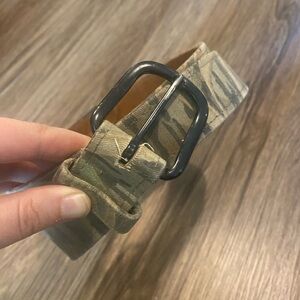 Men's marsh Camo Belt Cotton Twill Bonded leather Lined Size 40-48 hunting